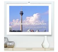 Düsseldorfer Ansichten mit Zitaten von Heinrich Heine (hochwertiger Premium Wandkalender 2026 DIN A2 quer), Kunstdruck in Hochglanz: Ein imposanter ... Düsseldorf mit Zitaten von Heinrich Heine