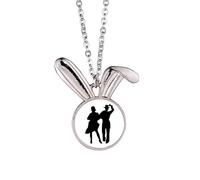 Duet Dance Sports Performance Danseur Lapin Collier Pendentif Lapin Animal Bijoux Cadeau