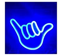 DUEYUU lumière au néon Décoration de fête, geste du doigt LED pour enseignes au néon, pour chambre à coucher, salon, décoration murale(Finger Blue)