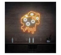 DUEYUU lumière au néon Enseigne au néon Fromage à luminosité réglable 37 cm x 45(E)