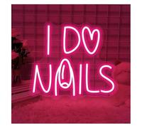 DUEYUU lumière au néon Enseigne lumineuse Je fais des ongles - Décoration murale pour chambre à coucher Entreprise(B)