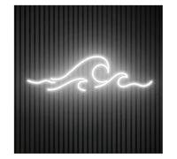 DUEYUU lumière au néon Enseigne lumineuse LED Océan à intensité variable, motif vague, idéale pour mariage, anniversaire chambre ou bar(Blanc)