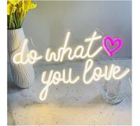 DUEYUU lumière au néon « Fais ce que tu aimes » pour une décoration murale de magasin ou d'enterrement vie jeune fille
