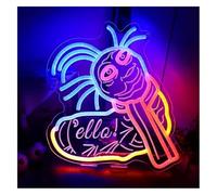 DUEYUU lumière au néon Lampe enseigne lumineuse néon LED à intensité variable en forme de ver, idéale pour une chambre, un garage, (35,5cmx30,48cm)