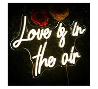 DUEYUU lumière au néon Lampe néon apaisante, blanc chaud, « L'amour est dans l'air », mariage