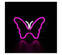 DUEYUU lumière au néon Lampe néon papillon, décoration murale pour chambre à coucher, anniversaire, 30 x 21,5 cm