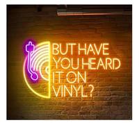 DUEYUU lumière au néon Mais l'avez-vous déjà entendu sur vinyle ? Enseigne lumineuse néon à intensité variable pour 50 x 30 cm(D)