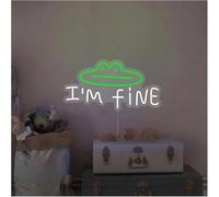 DUEYUU lumière au néon Pour lampe au néon pour lettre de luminosité réglable alimentée, je suis bien pour les lumières adaptées 20 cm x 38