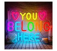 DUEYUU lumière au néon You Belong Here pour enseigne au néon colorée pour lumineuse 23x32cm