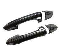DUEYUU poignée de porte de voiture Autocollants en fibre de carbone pour poignée de porte extérieure gauche de voiture MK6 S550 2015-2023
