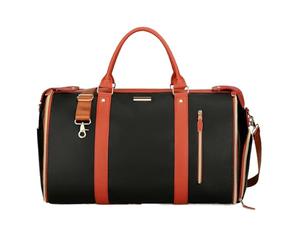 Duffel Sacs - PU Polyster Sports Duffels | Sac De Imperméable avec Compartiments Et Sangles Séparés | Contrat De Fin de Semaine pour Femmes Et Hommes | Sac De De Stockage, Noir,