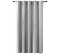 Duffi Rideau occultant à œillets métalliques pour Salon, Chambre à Coucher Effet occultant Gris Clair 200 x 260 cm