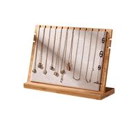 Duffire Présentoir à colliers en velours avec support en bois pour bijoux et colliers, salons, magasins, femmes