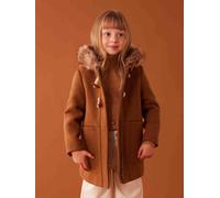 VERTBAUDET Duffle-coat à capuche fille drap de laine camel 5A