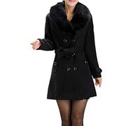 Duffle Coat en Laine Femme Manteau Fausse Fourrure Fausse Fourrure Hiver Solde Femmes Veste Long Trench Classique Outwear Overdose