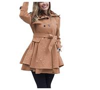 Duffle Coat en Laine Femme Manteau Fausse Fourrure Fausse Fourrure Hiver Solde Femmes Veste Long Trench Classique Outwear Overdose