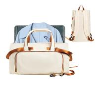 Duffle Garment Bag, Travel Suit Carrier, Business Bag, Women Garment Holder with Spacious and Organized Interior for Professional and Personal Use, 20.98x12.99x12.01 inches