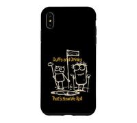 Duffs de Golf Amusants et Boissons C'est comme ça Que Nous roulons Coque pour iPhone XS Max
