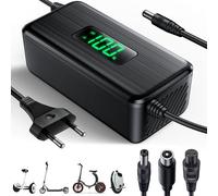 Dufuso Chargeur Trotinette Electrique, 42V 2A Chargeur Hoverboard avec 4 Connecteurs et Affichage LED pour Hoverboard, Scooter Électrique, Planche à Dérive, Xiaomi M365, M365 Pro, Pro2, Mi 3