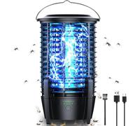 Dufuso Lampe Anti Moustique, 720 °UV Tueur d'Insectes Électrique USB Rechargeable avec éclairage LED, IPX4 Étanche Anti Insectes Répulsif Efficace Portée 100m² pour Chambre, Cuisine, Entrepôt, Gardi