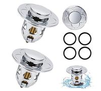 DUGEGAYL 2 Pièces Bonde Lavabo Universel, Bonde de Lavabo Pop-Up avec Filtre Anti-Clogging, pour Baignoire, Cuisine, lavabo (Orifice de vidange 34-40mm)