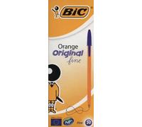 BIC Stylo bille Orange Pointe fine Bleu