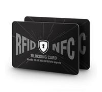 DUGRAFT Carte de Protection RFID, Une Carte Protège Tout Le Portefeuille, Bloqueur de Signal NFC sans Contact, Protection pour Cartes Bancaires, 2 Pièces