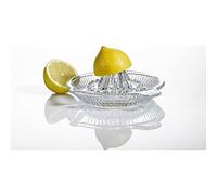 DUHALINE Presse-agrumes portable, alésoir cristal, presse-agrumes manuel avec poignée et bec verseur pour jus frais, orange citron vert, verre clair lourd