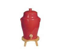 DUHALLE - Vinaigrier - 4 L - avec robinet - tabouret - rouge flamboyant