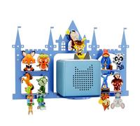 DUHARS Etagere Murale Enfant pour Toniebox & Tonies Figurine, Plus de 35 Personnage Tonies, Étagère Tonies Support Tonies Box, Etagere Château en Métal, pour Chambre Enfant et Salle de Jeux, Bleu
