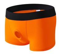 DUHENWU Boxer pour homme avec trou pour pénis - Effet mouillé - Sous-vêtements ouverts - Sous-vêtements extensibles - Sous-vêtements courts - Sous-vêtements taille basse - Sous-vêtements sexy gay, O