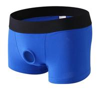 DUHENWU Boxers pour homme avec ouverture pour pénis, sous-vêtements transparents érotiques, sous-vêtements ouverts rétro, sous-vêtements sissy, lingerie sexy, sous-vêtements taille basse, shorts