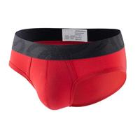 DUHENWU Caleçon pour homme - Respirant - Coupe confortable - Sous-vêtements - Bloc de couleurs - Short rétro confortable et doux - Hipster - Fétiche - Clubwear, O rouge., M