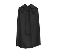 DUHENWU Cape à capuche noire pour homme - Accessoire de cosplay - Avec capuche - Cape de faucheuse - Cape de bal de fin d'année - Déguisement de vampire - Carnaval et carnaval, O gris., M