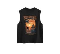DUHENWU Débardeur pour homme - Grande taille - Chemise de plage d'été - Sans manches - T-shirt de sport - Imprimé 3D - Maillot de corps - Entraînement - Vacances - Homme - Décontracté - Léger