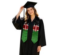 DUHENWU Étole de remise des diplômes Écharpe académique Drapeau Rayé Écharpe Accessoire Ruban Accessoires de remise de diplôme international Études à l'étranger Écharpe pour Église académique Prêtre