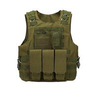 DUHENWU Gilet tactique pour homme - Gilet de protection respirant - Fermeture rapide - Gilet amphibien réglable - Gilet d'extérieur slim - Gilet de travail, chasse, sport, loisirs, airsoft, paintball