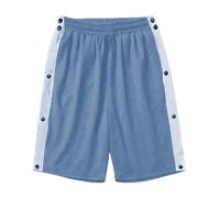 DUHENWU Short de rééducation pour homme - Short de loisirs - Short court avec poches - Pantalon de sport sur le côté - Boutonnière latérale à ouvrir - Boutons - Vêtement de sport, bleu, M
