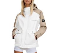 DUHENWU Veste softshell pour femme - Capuche en polaire respirante - Veste de transition - Veste de randonnée - Automne - Hiver - Manteau de transition - Veste à capuche - Couleur unie - Coupe-vent