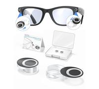 DuHeSin Lot de 2 Cache-Lampes LED rotatives à 180° et caméra compatibles avec Ray Ban Meta (Gen 1 et 2) Wayfarer/Skyler/Headliner et Oakley Meta HSTN AI Smart Glasses Accessoires, Translucide