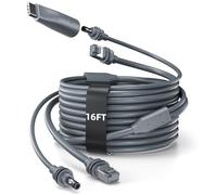 DuHeSin Starlink Mini câble d'alimentation 3 en 1 DC/RJ45 vers DC/RJ45 avec adaptateur DC vers USB C, rallonge étanche Starlink Mini cable d'alimentation