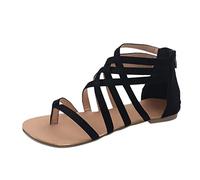 DUHGBNE chaussure orthopédique femme Chaussures Fashion Open Toe Summer Sandals Beach Zipper respirable Flat Sandals pour sandales femme été taille 42 women clearance