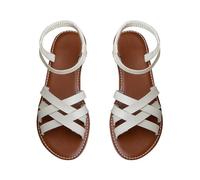 DUHGBNE chaussures femme Chaussures plates d'été pour femmes, sandales édition coréenne, chaussures romaines, chaussures de sandales noires femme été ete pas cher