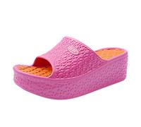 DUHGBNE claquettes femme Semelles épaisses femmes sandales d'été plate- chaussures plage trou chaussures pantoufles femme chaussure ete blanche claquette été pas cher