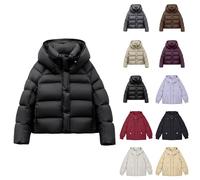 DUHGBNE doudoune femme Doudoune Chaude D'Hiver Pour Femme Manteau à Capuche Hiver éPaissir Parka Veste Coupe-Vent IsoléE Polaire Chaude En Peluche Blousons Avec Fermeture