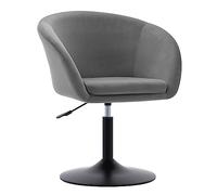 DUHOME Fauteuil Salon Pivotant Chaiese de Coiffeur Réglable en Hauteur Fauteuil Chambre Rembourrée Siège Cocktail, Gris