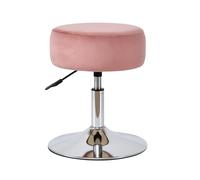DUHOME Tabouret Pivotant à 360° en Velours Tabouret de Maquillage Réglable en Hauteur Siège Coiffeuse avec Rembourrage pour Chambre Bar Salon, Rose