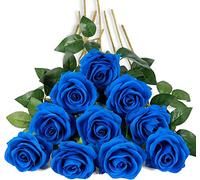 DuHouse Lot de 10 Roses artificielles en Soie pour Arrangement de Mariage, fête, décoration de la Maison