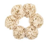 DuHouse Lot de 6 têtes de Fleurs d'hortensia en Soie avec tiges pour Bricolage, Mariage, Centre de Table, décoration d'intérieur (Sable)