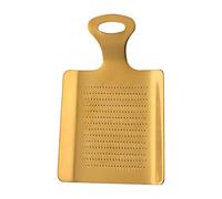 Duiaynke Râpe à gingembre, avec poignée, râpe en acier inoxydable durable, pour écraser le gingembre, l'ail, le wasabi (doré)